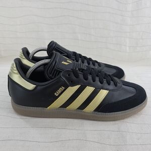 Adidas Mens Samba x Lionel Messi Triunfo Dorado Black Gold Shoes IH8159 Size 7.5
